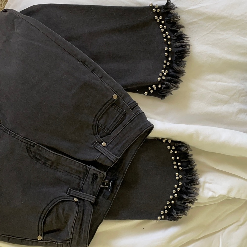 Black flared jeans